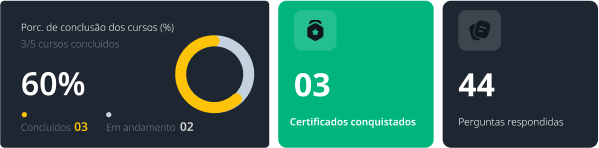 Imagem do progresso dos cursos