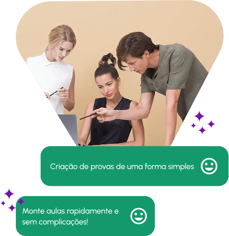 Atividades online, provas e simulados personalizados