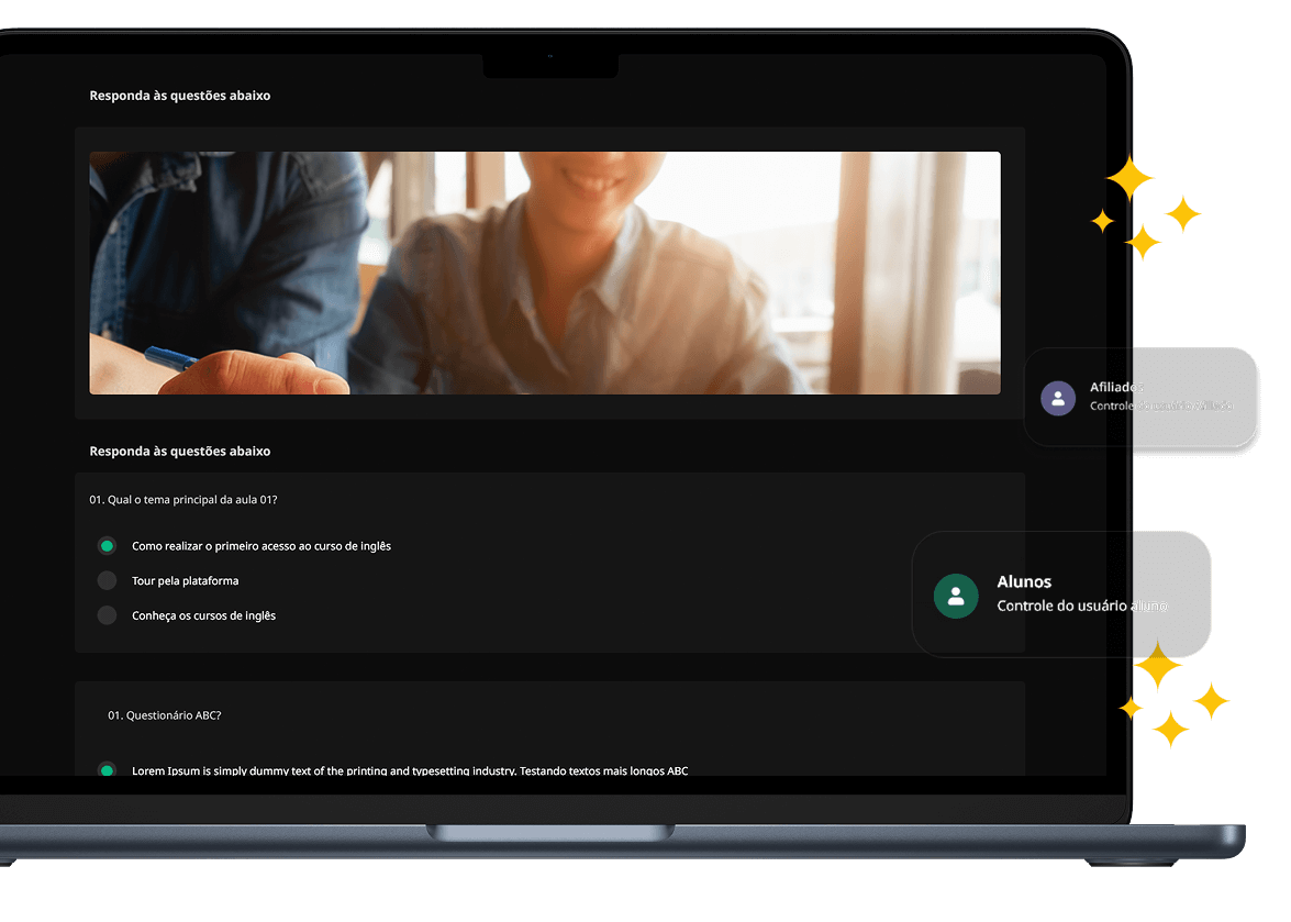 Imagem de interface do aluno movie creator